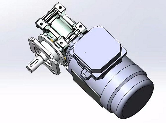 单面法兰出轴蜗轮减速机 SJMRV040-50-D50方法兰单向输出轴.jpg